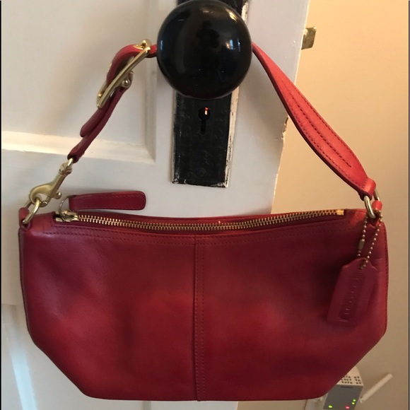 small red coach purse